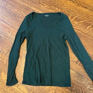 Old Navy Women's Dark Green Long Sleeve Tee
